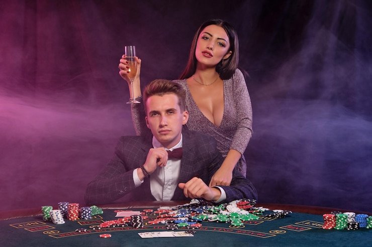 Live dealer blackjack table with game interface